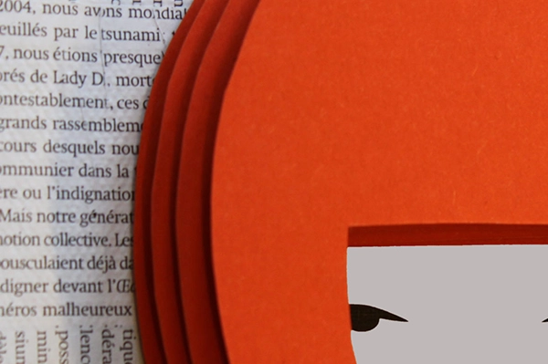 visuel représentant un visage par le bais de la technique du collage